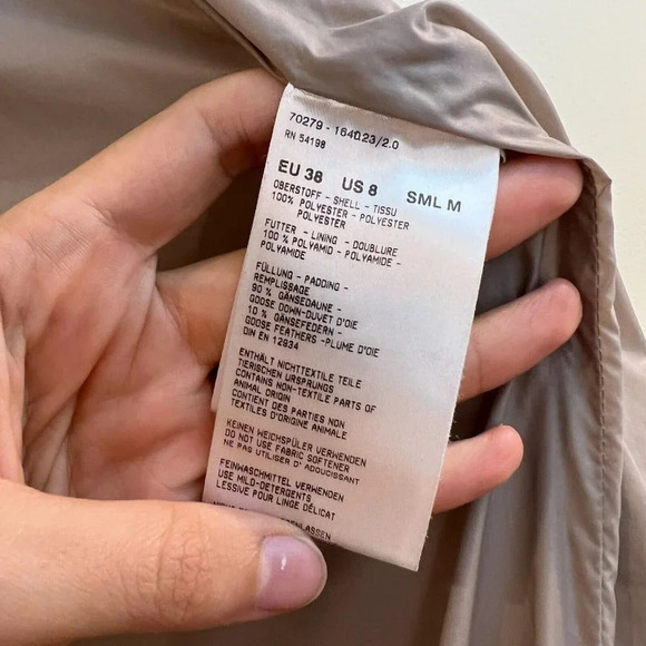 Bogner Chevron Quilted Winter Brown Down Long Designer Outdoor Puffer Coat 8 - Picture 12 of 12